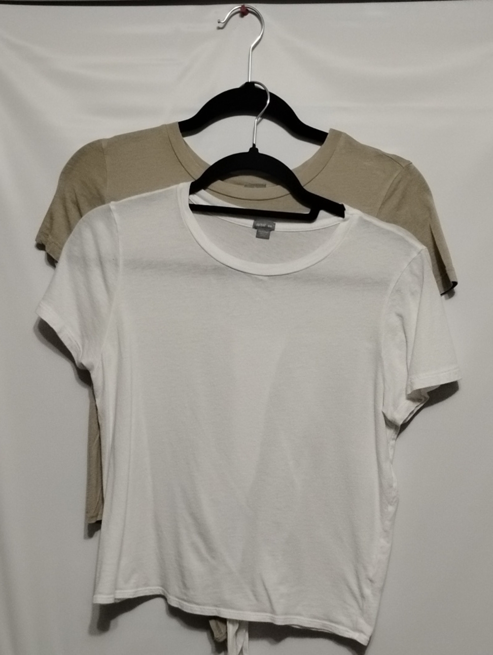 Aerie White Tee with Gray Brand Tag‎ Junior's (2 Bundle)